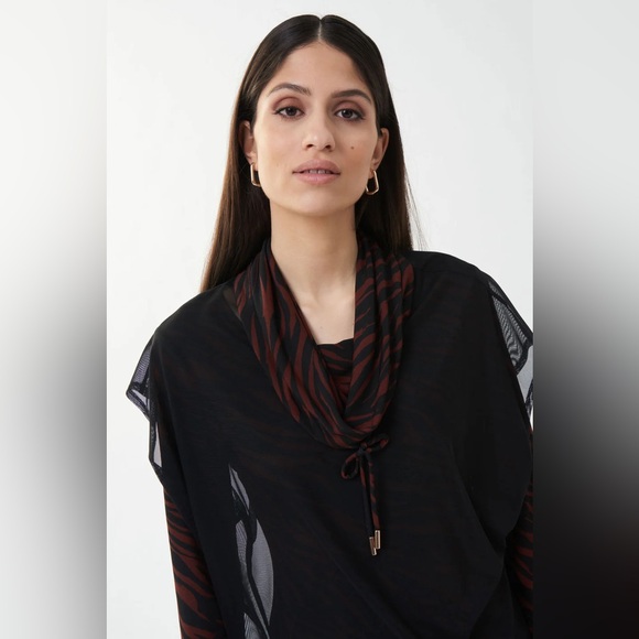 NWT🇨🇦Joseph Ribkoff TWO Tops:Mesh & Animal print - Picture 5 of 15